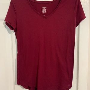Maroon V neck